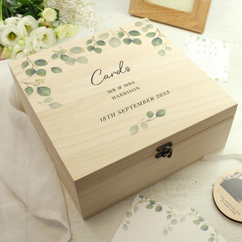 Personalised Botanical Wooden Keepsake box