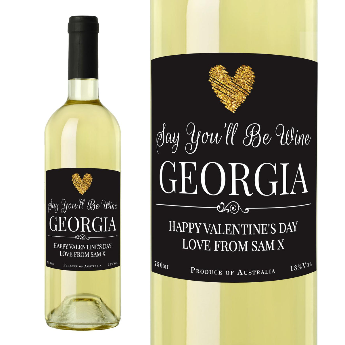 Personalised Say You'll Be Wine White Wine – alternative view
