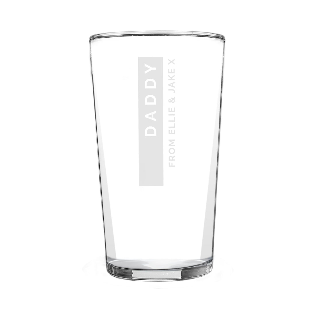 Personalised Free Text Pint Glass – alternative view