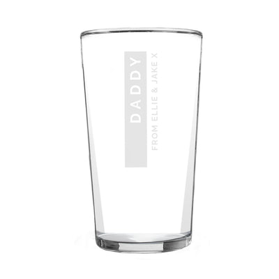 Personalised Free Text Pint Glass