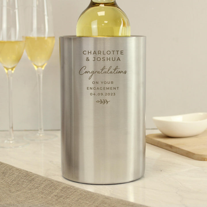 Personalised Free Text Wine Cooler, The Personal Shop, personalised gifts