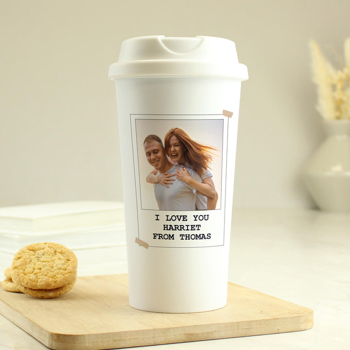Personalised Photo Upload Travel Mug – alternative view