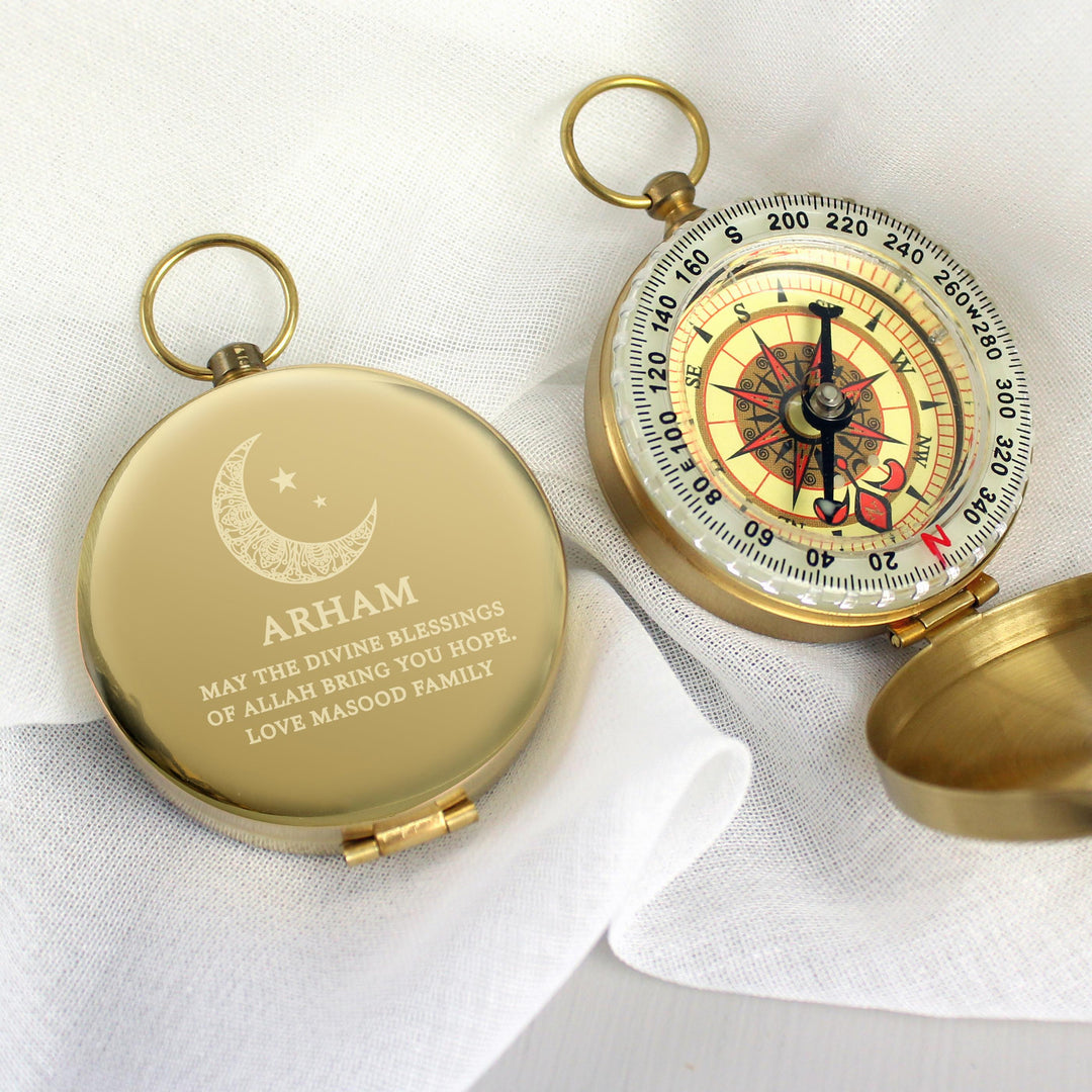 Personalised Eid Keepsake Compass – alternative view