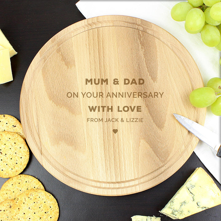 Personalised Round Chopping Board – alternative view
