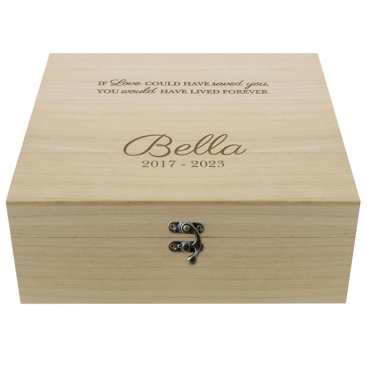Personalised Dog Memorial Large Wooden Keepsake Box – alternative view