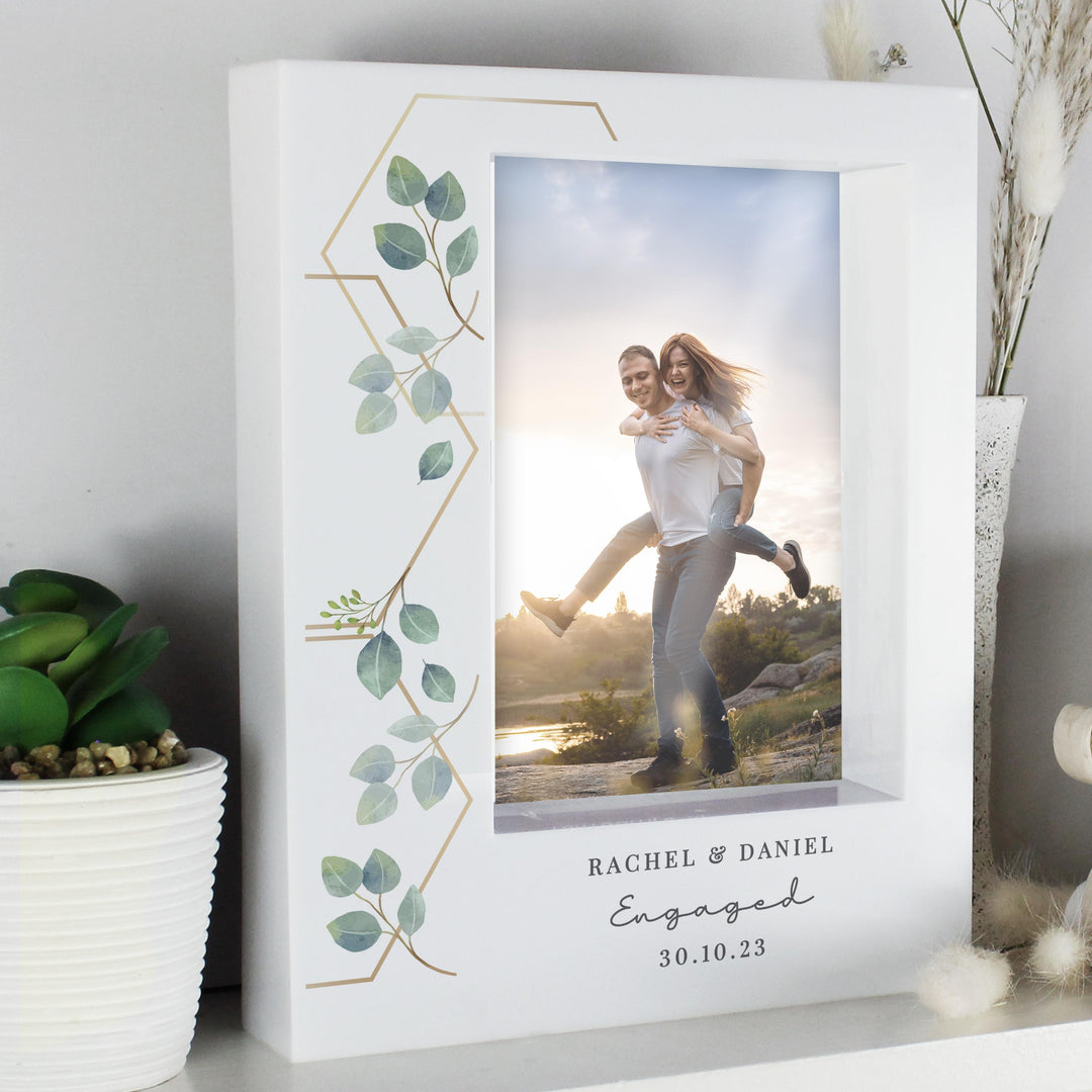 Personalised Botanical 6x4 Box Photo Frame – alternative view