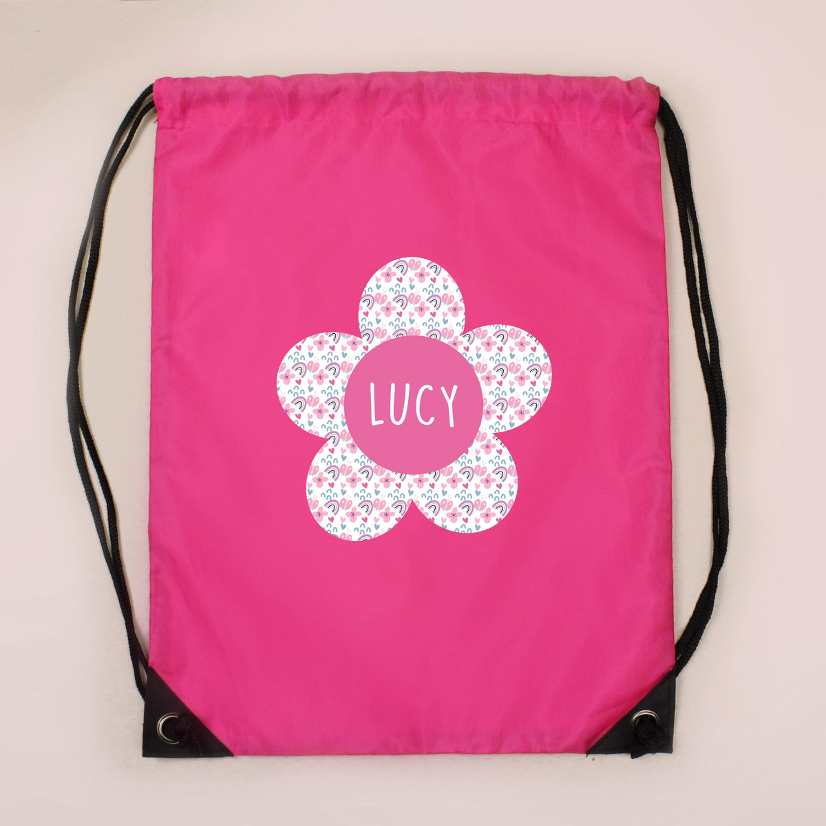 Personalised Flower Pink Kit Bag – alternative view
