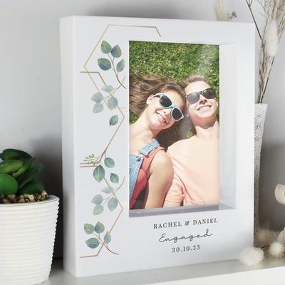 Personalised Botanical 6x4 Box Photo Frame