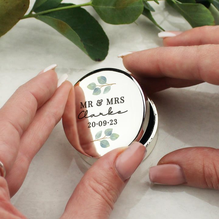 Personalised Botanical Ring Box – alternative view