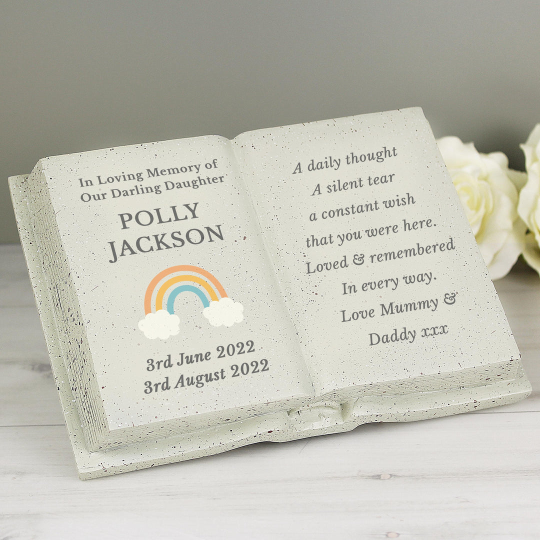 Personalised Rainbow Memorial Book – alternative view