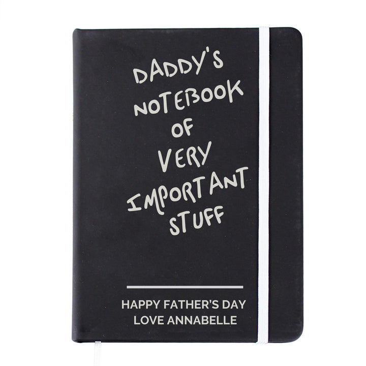 Personalised Free Text Black Hardback Notebook – alternative view