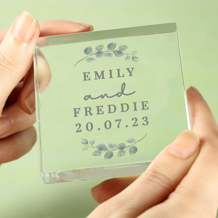 Personalised Botanical Crystal Token – alternative view
