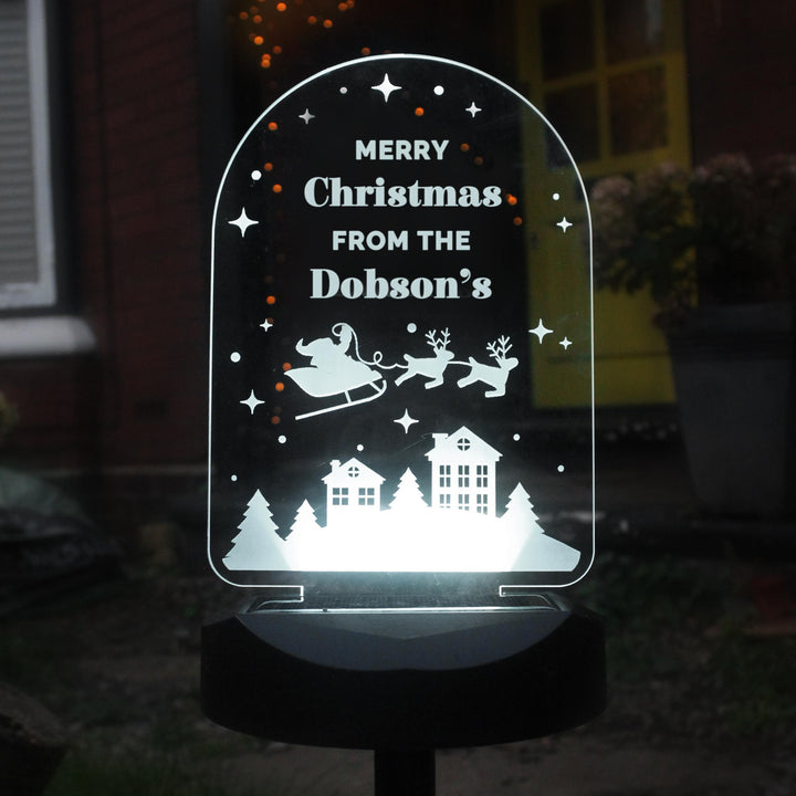 Personalised Christmas Outdoor Solar Light – alternative view