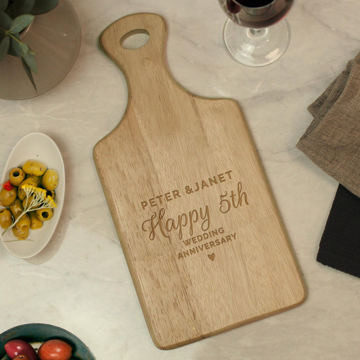 Personalised Wedding Wooden Paddle Board – alternative view