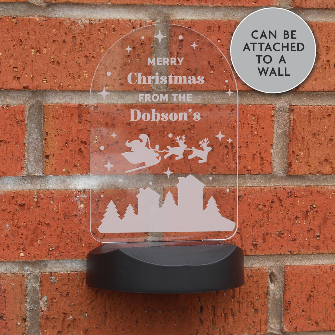 Personalised Christmas Outdoor Solar Light – alternative view