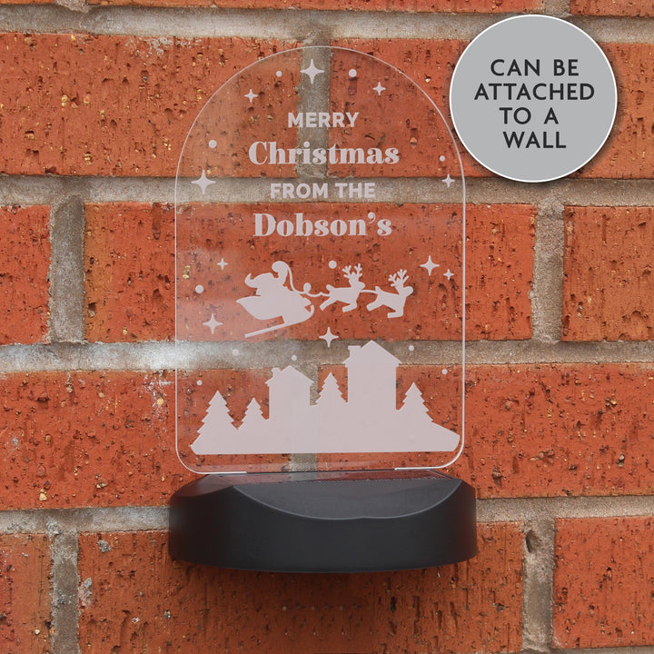 Personalised Christmas Outdoor Solar Light – alternative view