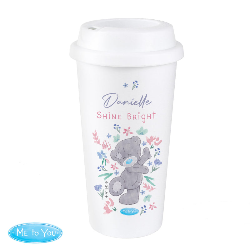 Personalised Me To You Floral Insulated Reusable Eco Travel Cup