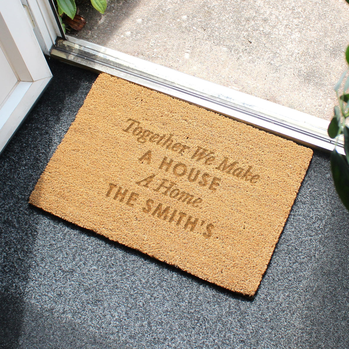 Personalised Free Text Rectangle Indoor Doormat – alternative view