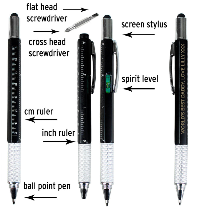 Personalised Free Text Multi Tool Pen – alternative view
