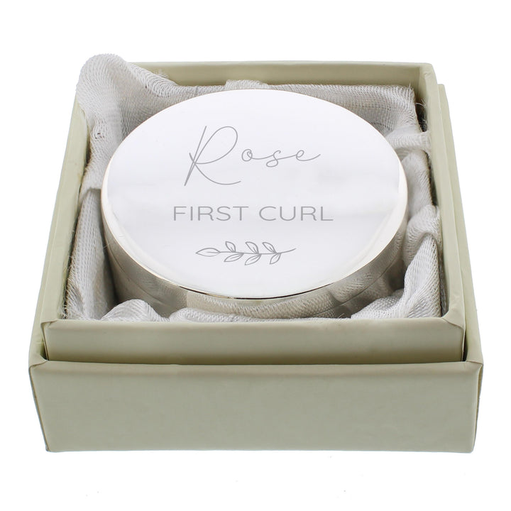 Personalised Botanical First Tooth/Curl Trinket Box – alternative view