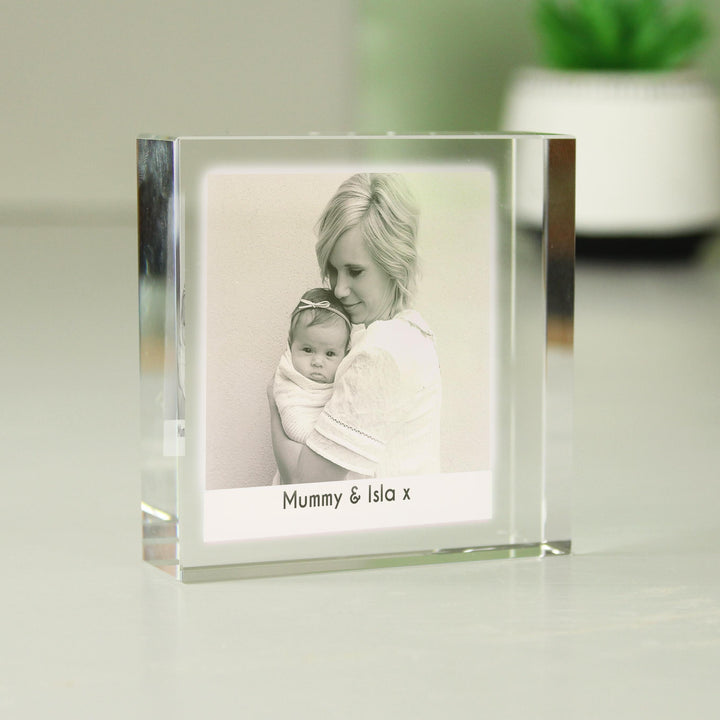 Personalised Photo Upload Crystal Token – alternative view