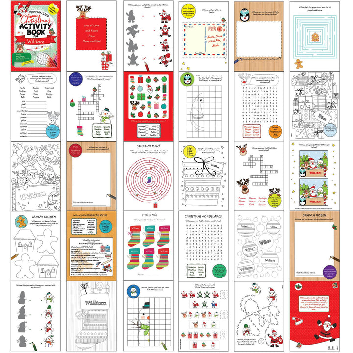 Personalised Christmas Activity Book with Stickers – alternative view