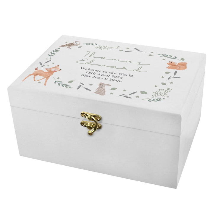 Personalised Woodland Animal Wooden Keepsake Box – alternative view