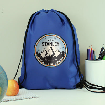 Personalised Adventure Blue Kit Bag