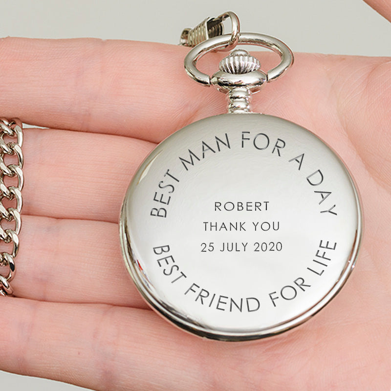 Best Man Pocket Watch, The Personal Shop, personalised gifts