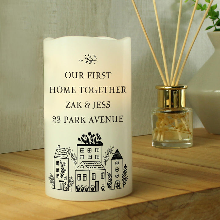 Personalised HOME LED Candle - alternative view
