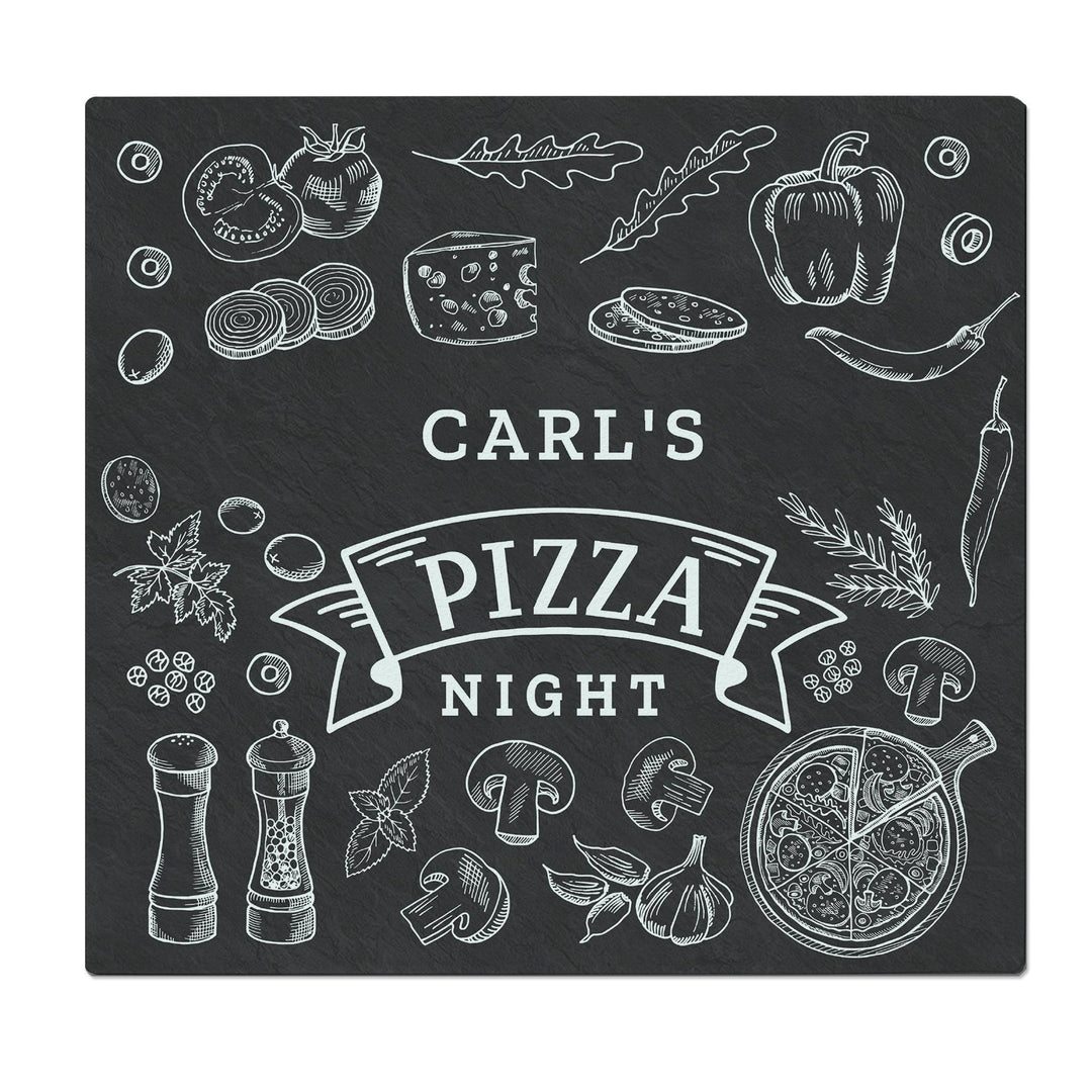 Personalised Pizza Glass Chopping Board/Worktop Saver – alternative view