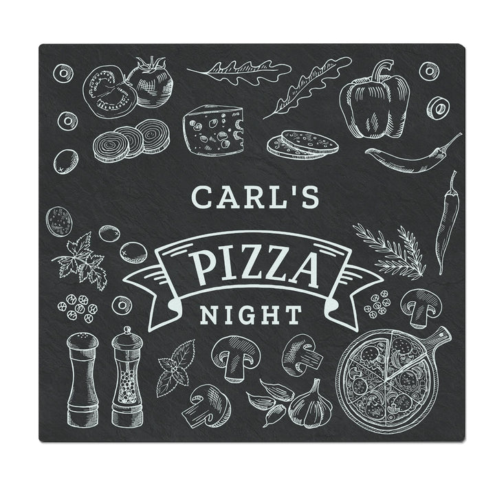 Personalised Pizza Glass Chopping Board/Worktop Saver – alternative view