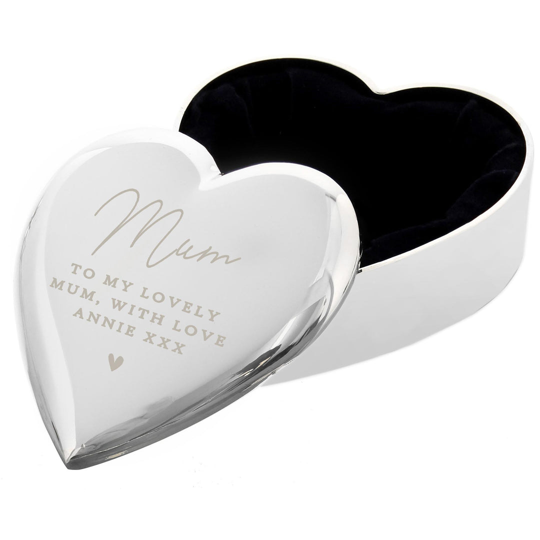 Personalised Name and Message Heart Trinket Box – alternative view