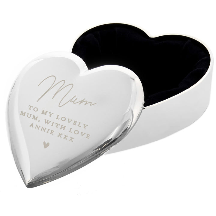 Personalised Name and Message Heart Trinket Box – alternative view