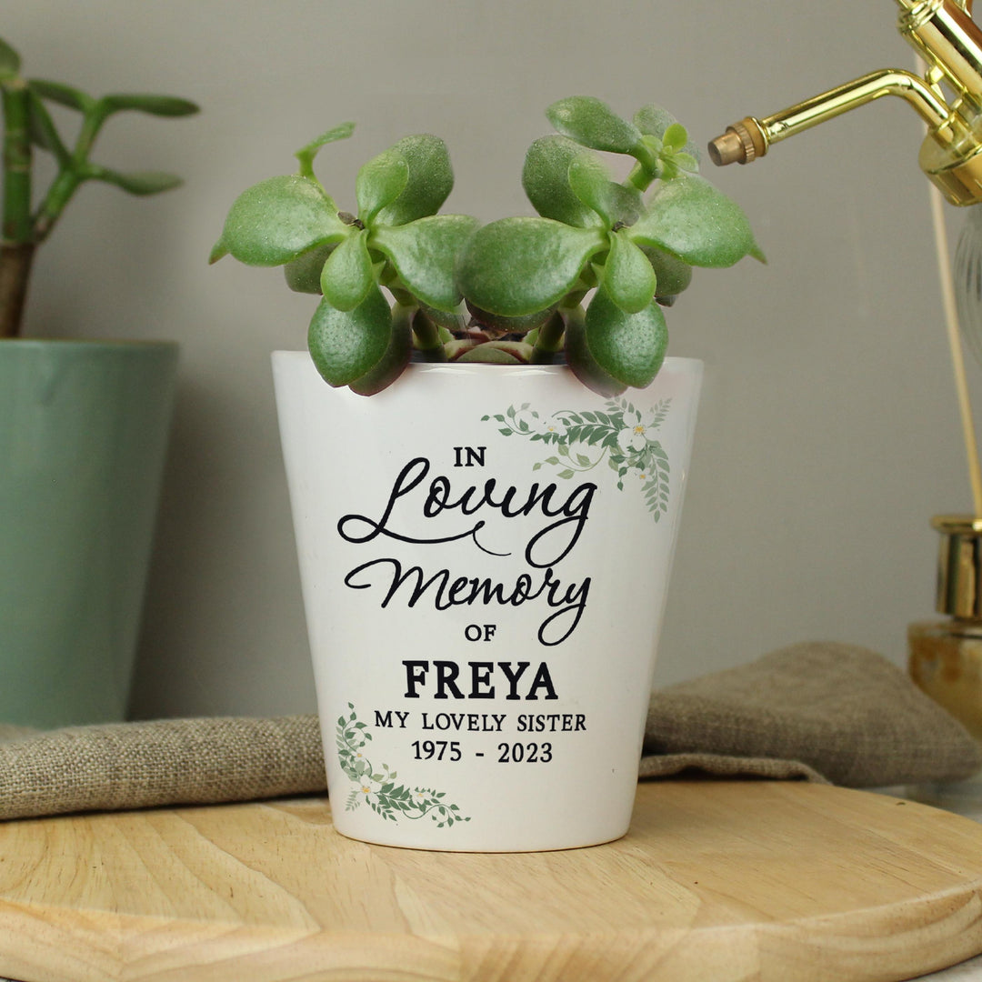 Personalised In Loving Memory Plant Pot, The Personal Shop, personalised gifts