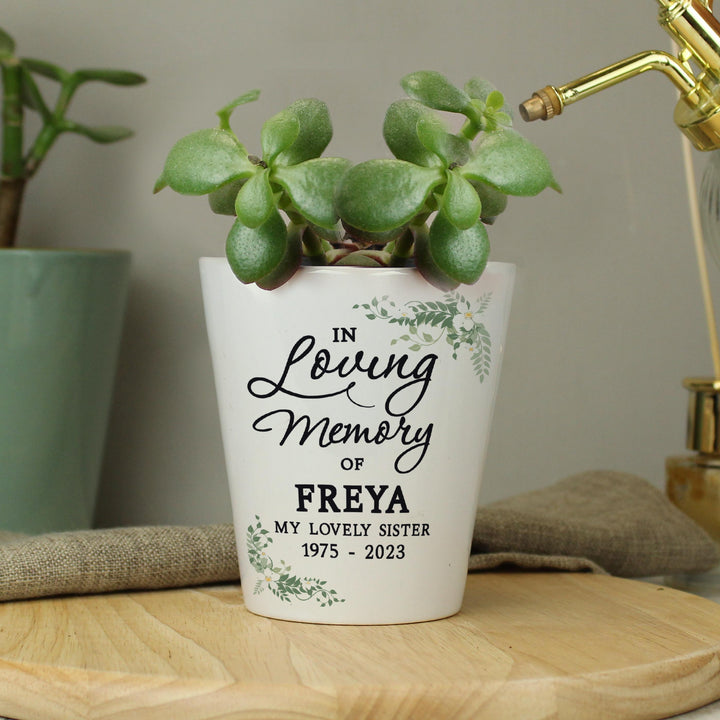 Personalised In Loving Memory Plant Pot, The Personal Shop, personalised gifts