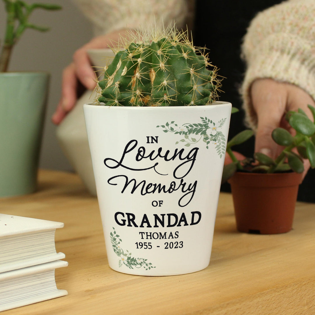 Personalised In Loving Memory Plant Pot, The Personal Shop, personalised gifts