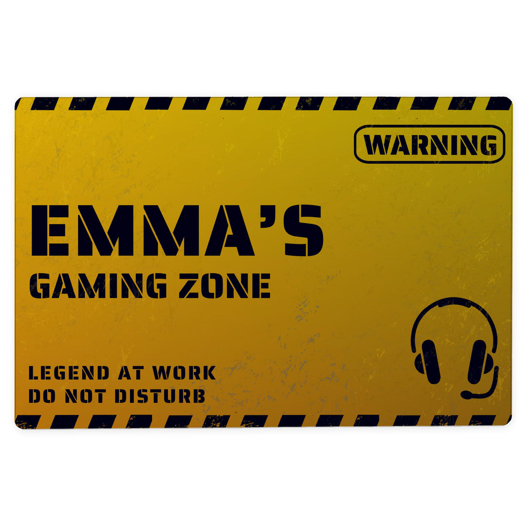 Personalised Gaming Zone Metal Sign – alternative view