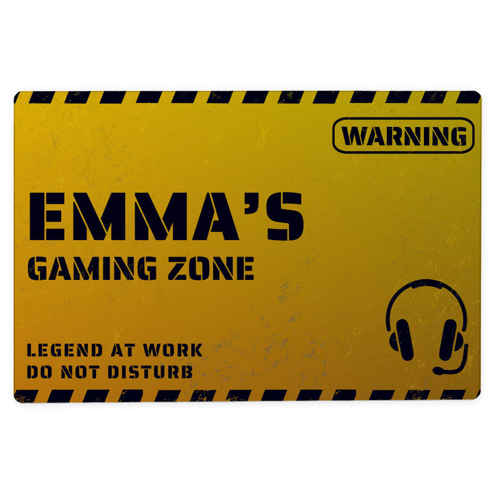 Personalised Gaming Zone Metal Sign – alternative view