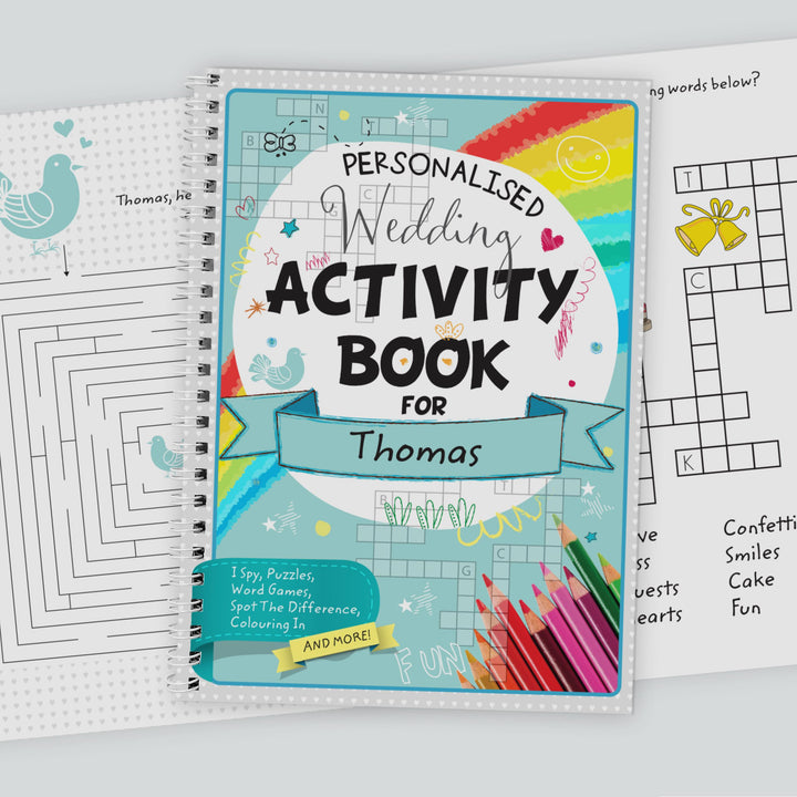 Personalised Wedding Activity A5 Notebook – alternative view
