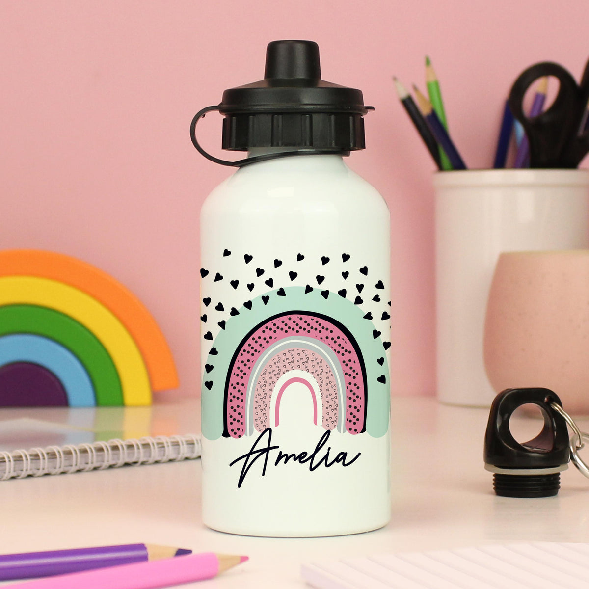 Personalised Rainbow Drinks Bottle – alternative view