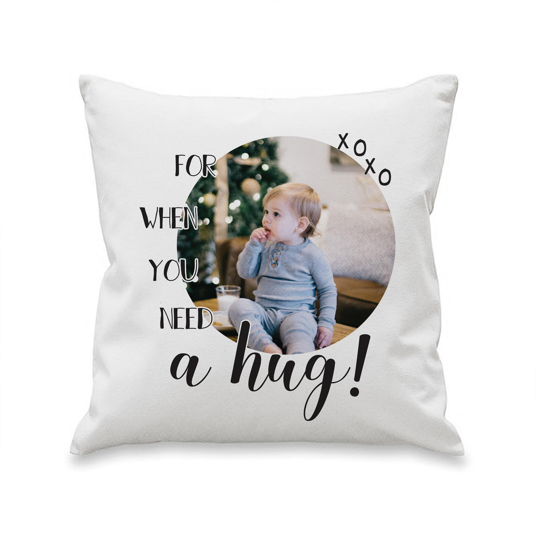 Personalised Need A Hug Photo Upload Cushion – alternative view