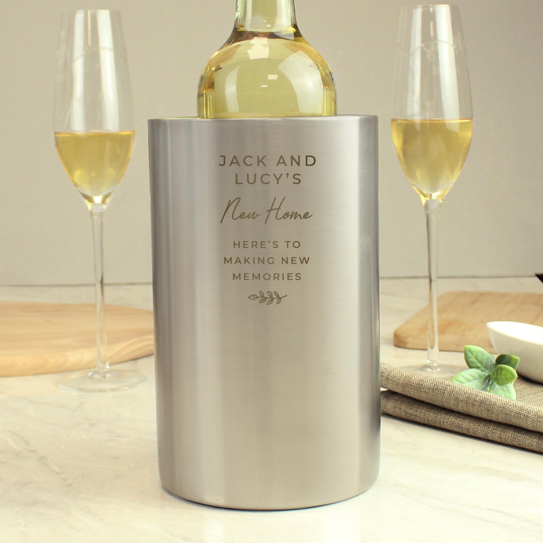 Personalised Free Text Wine Cooler, The Personal Shop, personalised gifts