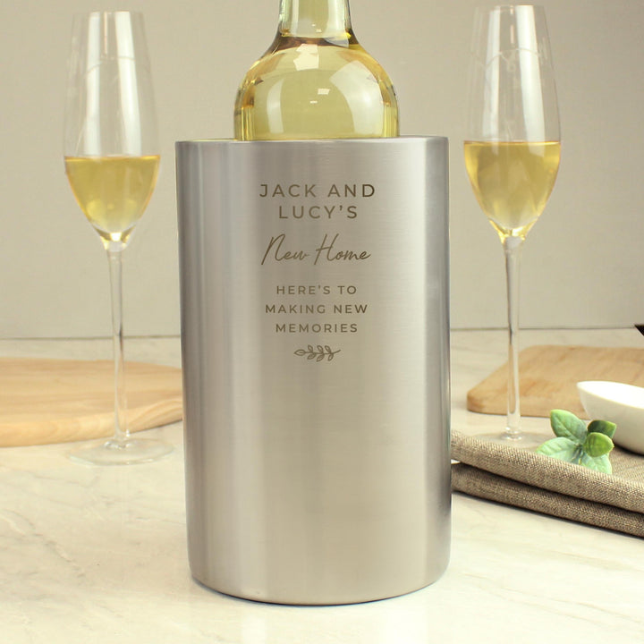 Personalised Free Text Wine Cooler, The Personal Shop, personalised gifts