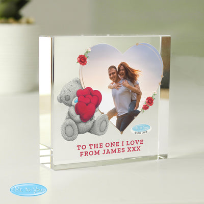 Personalised Me To You Valentines Photo Upload Glass Token