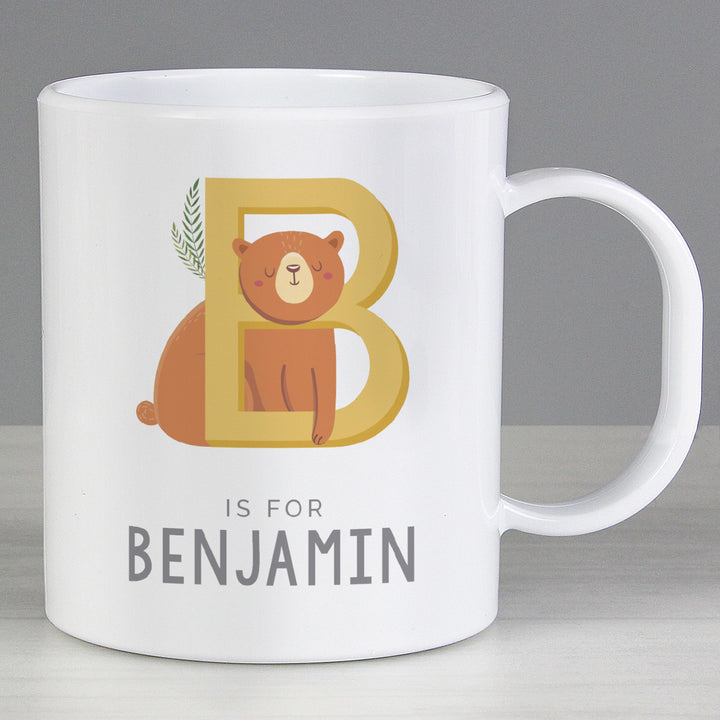 Personalised Animal Alphabet Plastic Mug – alternative view