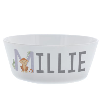 Personalised Animal Alphabet Plastic Bowl