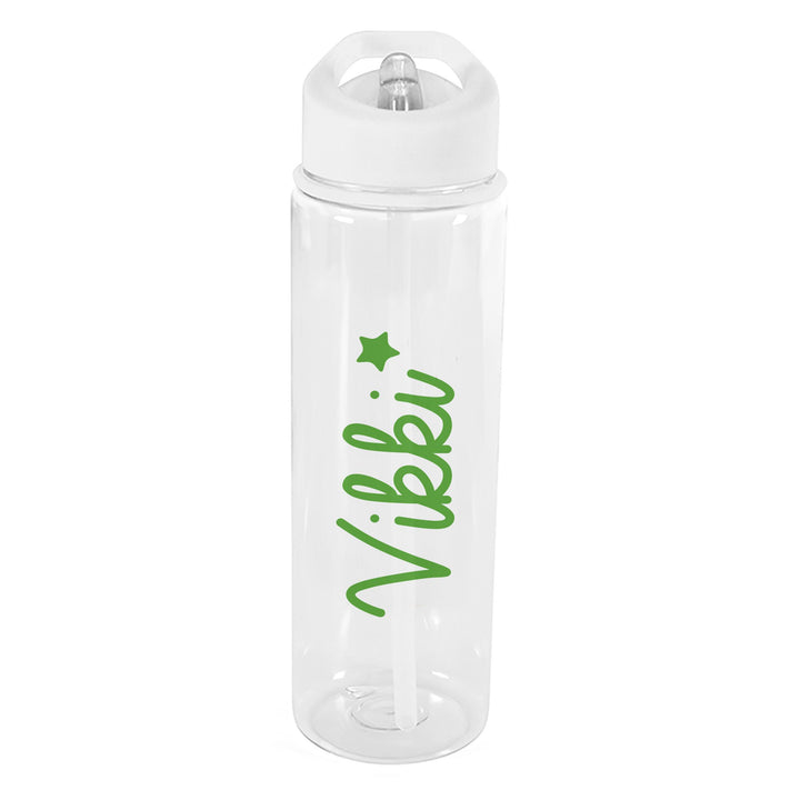 Personalised Green Star Name Only Island Water Bottle – alternative view