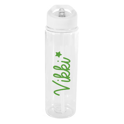 Personalised Green Star Name Only Island Water Bottle