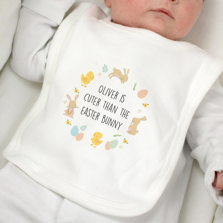 Personalised Easter Babys Bib, The Personal Shop, personalised gifts